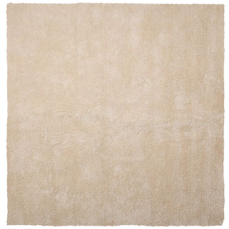 Beliani - Modern Area Rug Polyester Shaggy Machine-Tufted 200 x 200 cm Beige Demre