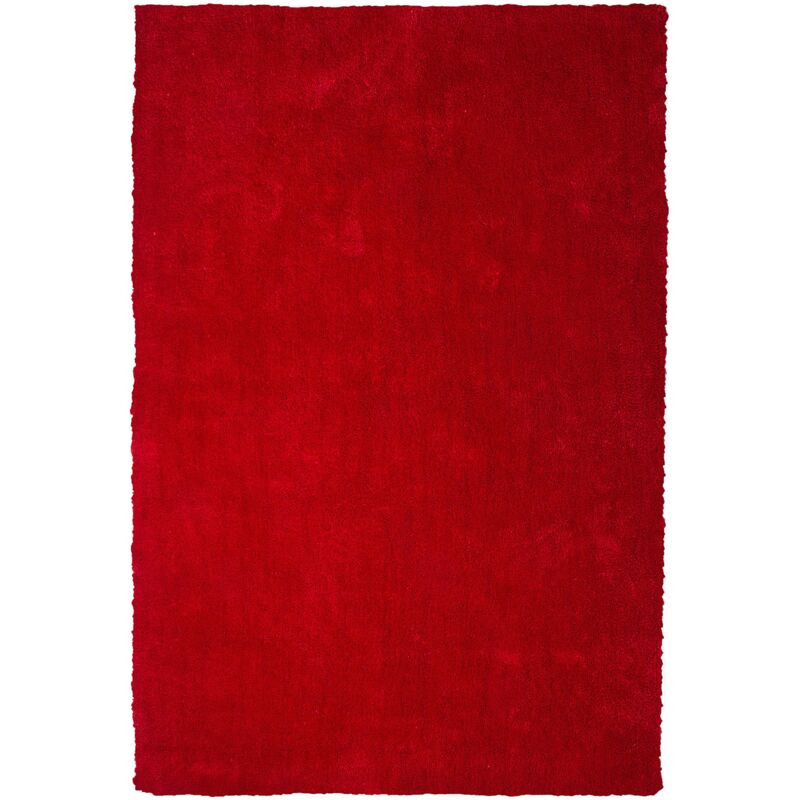 Modern Area Rug Polyester Shaggy Machine-Tufted 200 x 300 cm Red Demre