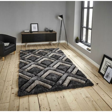 THINK RUGS Grey 120cm x 170cm Rectangle