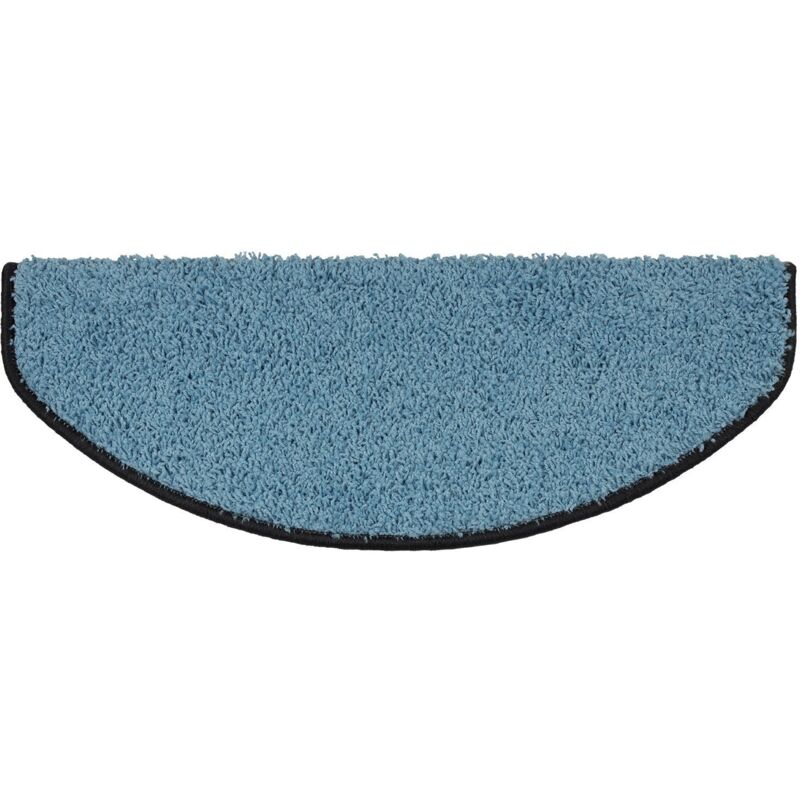Karat Shaggy Stufenmatte Sphinx Hellblau Halbrund 23, 5 X 65 Cm