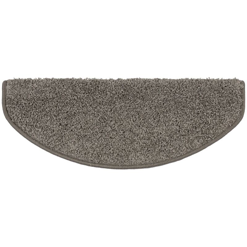 Karat Shaggy Stufenmatten Sphinx Halbrund 23, 5 X 65 Cm Grau