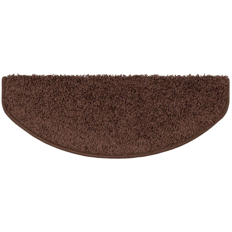 Karat Shaggy Stufenmatten Sphinx Halbrund 23, 5 X 65 Cm Braun