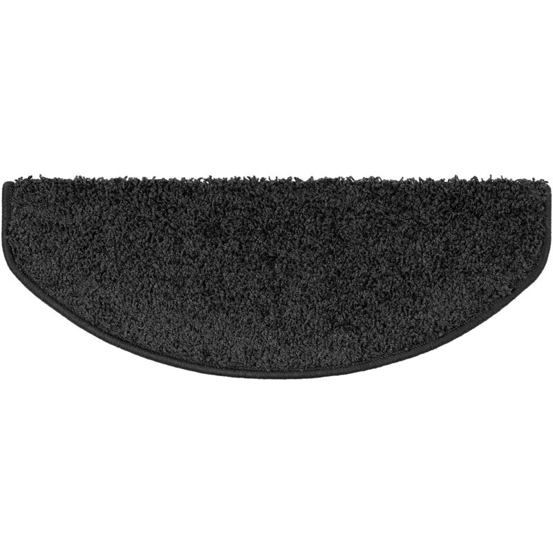 Karat Shaggy Stufenmatten Sphinx Halbrund 23, 5 X 65 Cm Schwarz