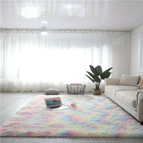 Shaggy Tapis de salon, SDLOGAL Tapis pelucheux doux et antidérapant, 160 x230 cm Tapis, doux, lavable, antidérapant, à poils longs, pour Salon Chambre, chambre d'enfant