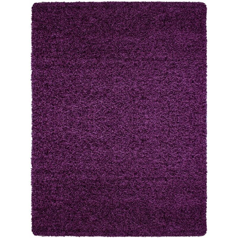 Tapis Shaggy Uni Poils Longs Tapis Salon Chambre Couloir (Violet - 300x400cm)