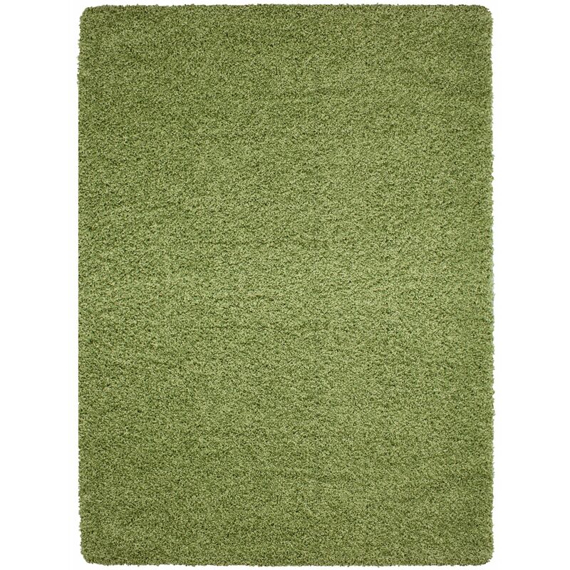 Life - Tapis Shaggy Uni Poils Longs Tapis Salon Chambre Couloir (Vert - 60x110cm)