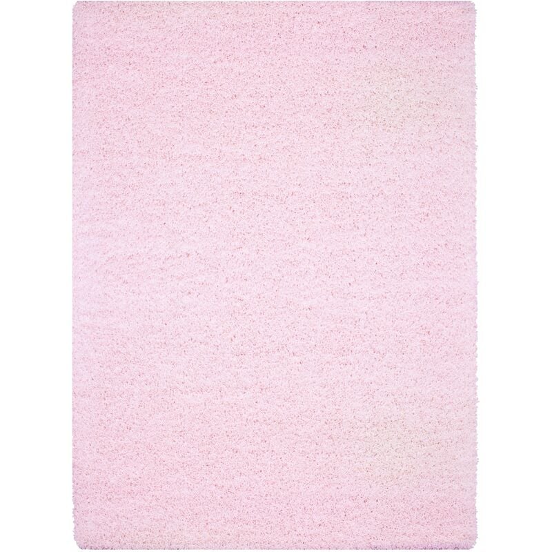 Life - Tapis Shaggy Uni Poils Longs Tapis Salon Chambre Couloir (Rose - 80x150cm)