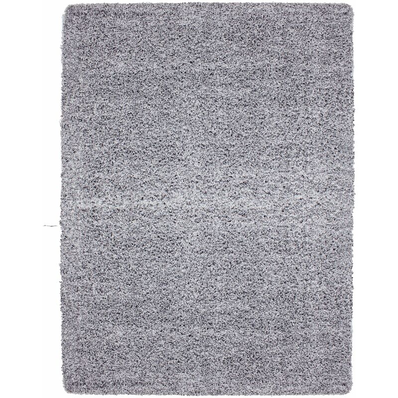 Tapis Shaggy Uni Poils Longs Tapis Salon Chambre Couloir (Gris - 120x170cm)