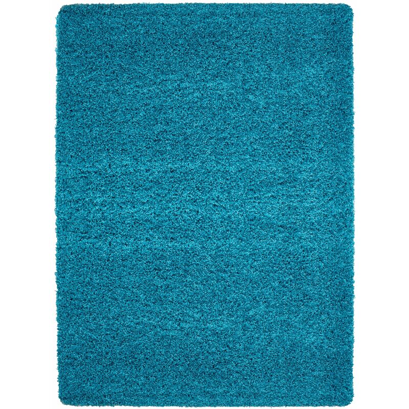 Tapis Shaggy Uni Poils Longs Tapis Salon Chambre Couloir (Turquoise - 200x290cm)