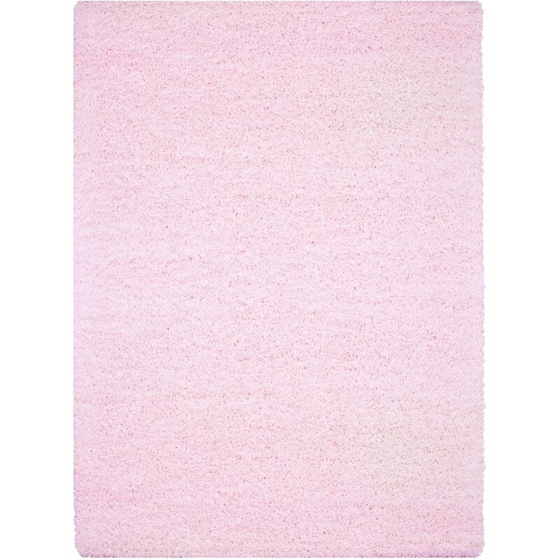 Life - Tapis Shaggy Uni Poils Longs Tapis Salon Chambre Couloir (Rose - 60x110cm)