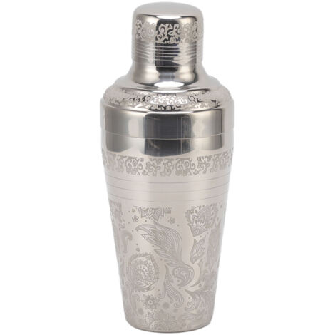 Shaker à Cocktail en Acier Inoxydable 304 Résistant à la Rouille, Compatible Lave-vaisselle, Style Japonais avec Gravure Brillante pour Barman