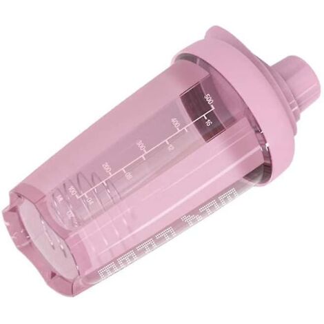 Shaker à protéines avec boule de mixage, shaker à protéines de 500 ml avec échelle de mesure, tasse à shake protéiné pour le fitness, sans BPA, rose