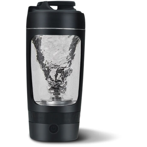 Shaker électrique, mixeur protéiné, mixeur portable, milkshake rechargeable et substitut de repas (noir)