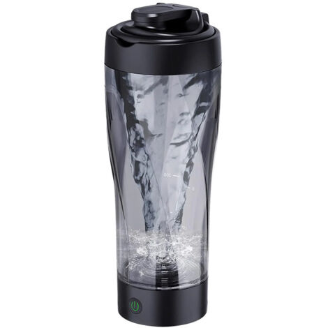 Shaker électrique pour protéines, mélangeur automatique, tasse de fitness, convient pour la salle de sport, tasse étanche (noir)