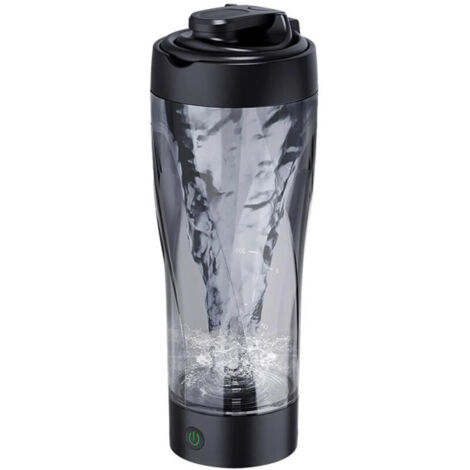 Shaker électrique pour protéines, mélangeur automatique, tasse de fitness, convient pour la salle de sport, tasse étanche (noir)