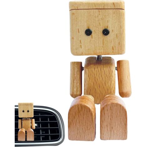 Shaking Wooden Man Figurine en bois secouant avec pieds faits à la main -