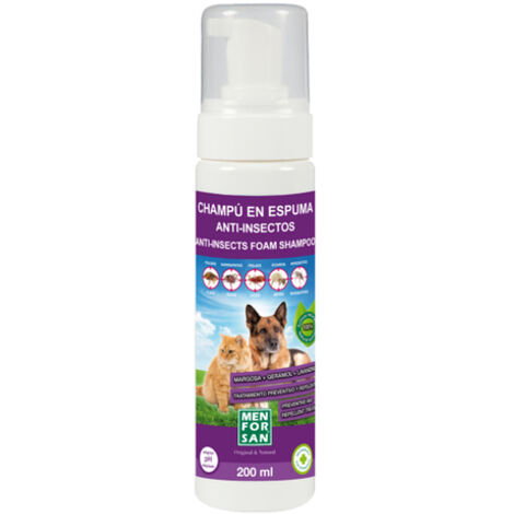 Shamp _-Anti-Insekten in Schaumstoff fÙr Hunde und Katzen Menforsan 200 ml