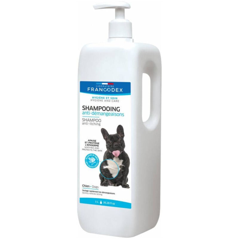Shampoing 1Litre Anti-Démangeaisons pour chiens Francodex
