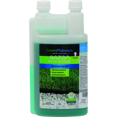 Shampooing nettoyant gazon synthétique 1L – Désincruste, dégraisse, désodorise – Pour 100 m² – S09942 – Greenplaisance
