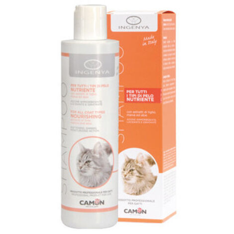 Shampoo Camon nutriente per gatti 250 ml – Tiglio, malva e aloe – Ammorbidente e idratante