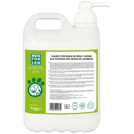 Shampoo silkhaw e olio di argan per menforsan cani