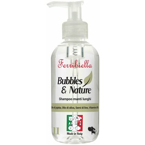 Shampooing à base de graines de lin, d'huile de jojoba et d'huile d'olive pour chiens à poils longs 250 ml