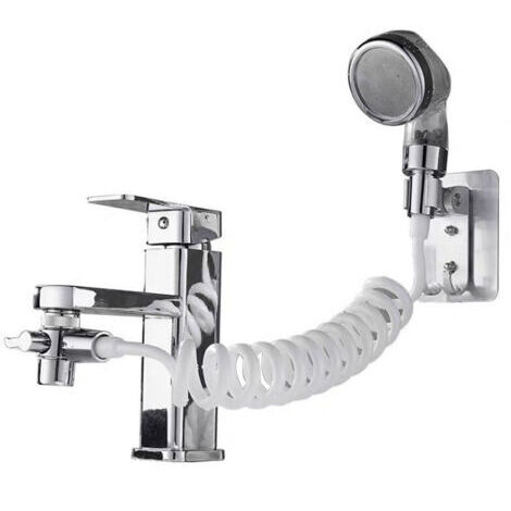 Shampooing à trois vitesses à une touche arrêt de l'eau douche externe lavabo étendu shampooing douche galvanoplastie complète à trois vitesses à une touche arrêt de l'eau ensemble de quatre pièces