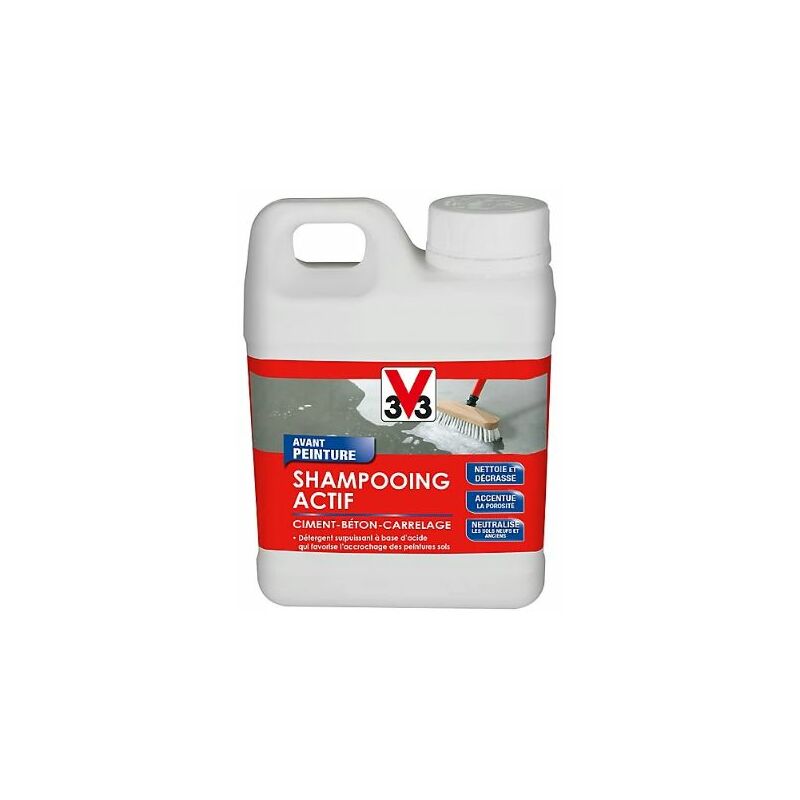 V33 - Shampooing actif ciment-béton - Incolore 1 l