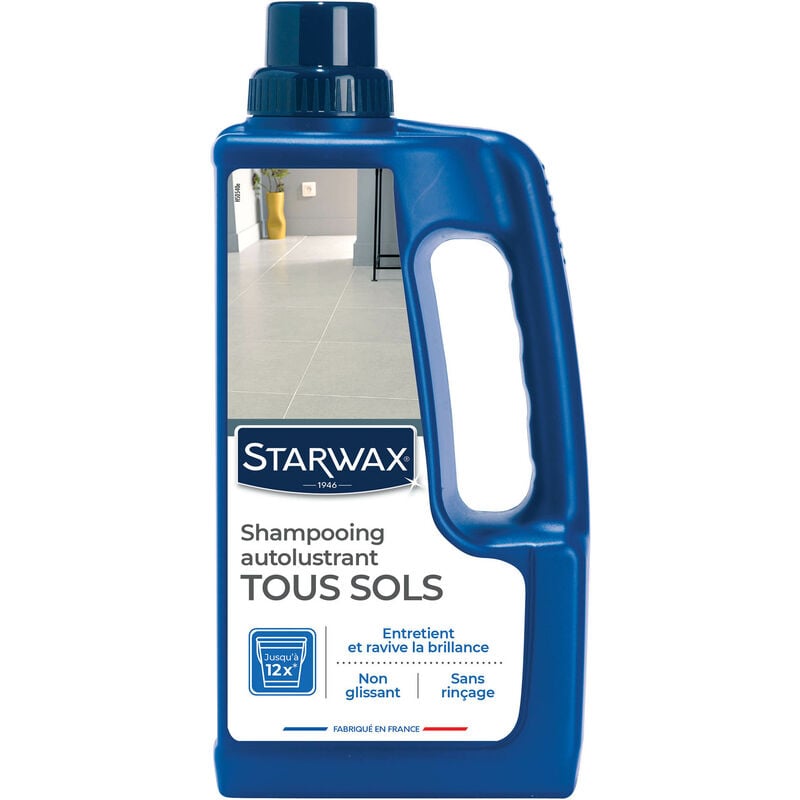 Starwax - Shampooing autolustrant pour sols intérieurs 1L