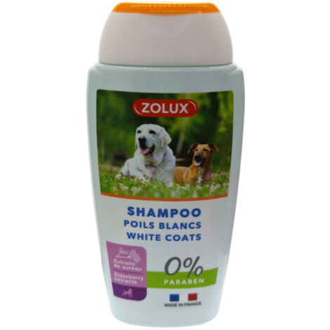 Shampooing pour chien à poils blanc 250 ml - zolux