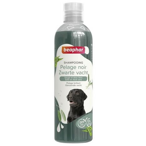 Shampooing pour chien avec pelage noir Désignation : Shampooing pour pelage noir Conditionnement : 250 ml Beaphar 10313