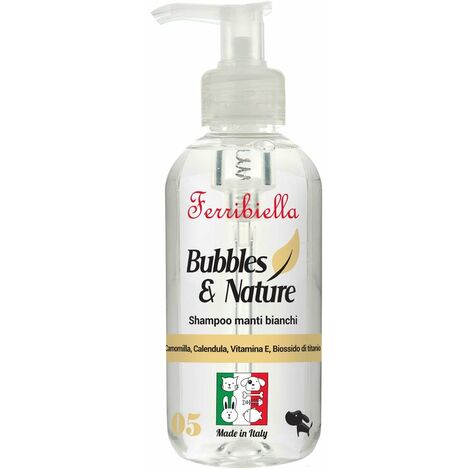 Shampooing pour chiens à la camomille, souci, vitamines E, dioxyde de titane 250 ml