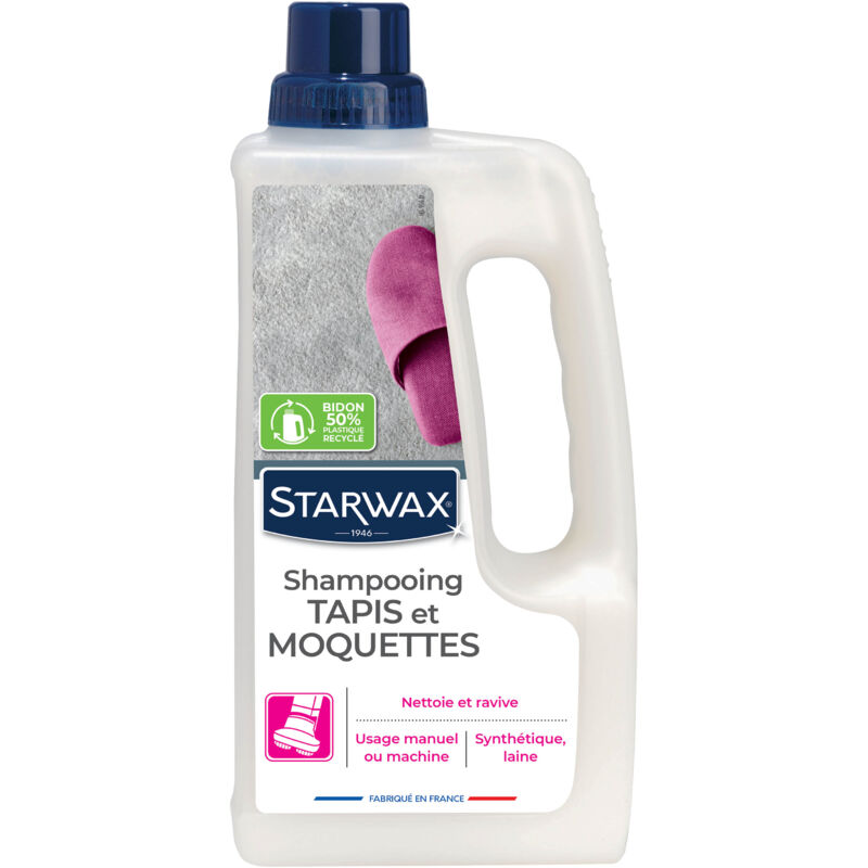 Starwax - Shampooing raviveur pour tapis et moquettes 1L