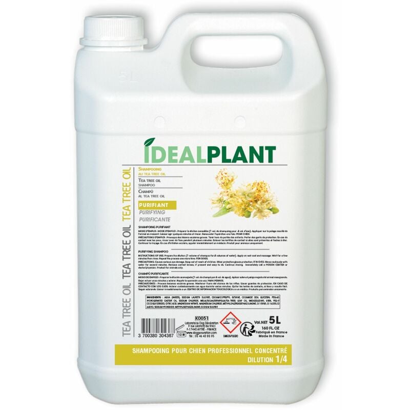 Shampoing au Tea Tree Oil IdealPlant : 5L
