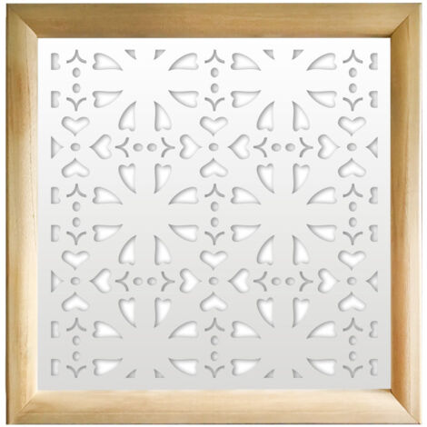 SHAPE - Moduli Decorativi in Legno e PVC - Misura: 48x48 cm - Colore: bianco