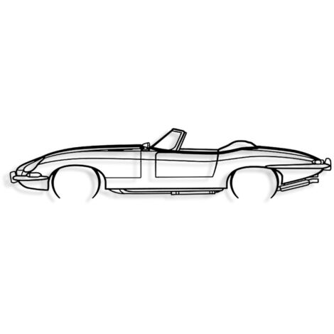 SHAPE PARIS - JAGUAR TYPE E CABRIOLET DETAI - Wanddekoration - M