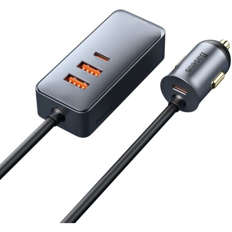 Share Together Autoladegerät 2x USB 2x USB-C 120W PPS QC PD grau