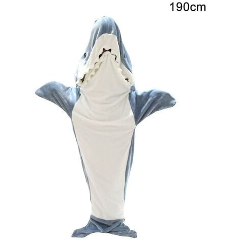 Shark Blanket Hoodie Adult - Shark Onesie Adult Wearable Blanket - Shark Blanket Super Soft Cozy Flannel Hoodie Shark Sleeping Bag