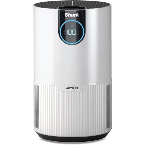 Shark Compact HEPA Purificatore d'Aria Compatto, Rimuove Allergeni, Muffa, Polvere e Batteri, Display Digitale, Copertura Fino a 60 m², Monitora la Qualità dell'Aria, Autoregolante HP100EU