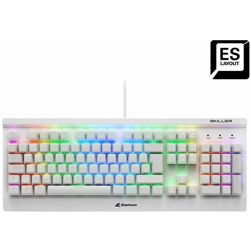 

Teclado SKILLER SGK3 LED RGB Blanco - Sharkoon