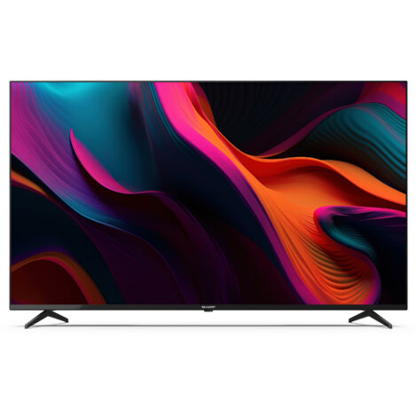 Sharp 50GL4260E - Android TV 50" sans cadre (sans cadre, 4K Ultra HD, 4X HDMI 2.1, 2X USB, Bluetooth), Google Assistant, Chromecast, HDR10, Noir Couleur.