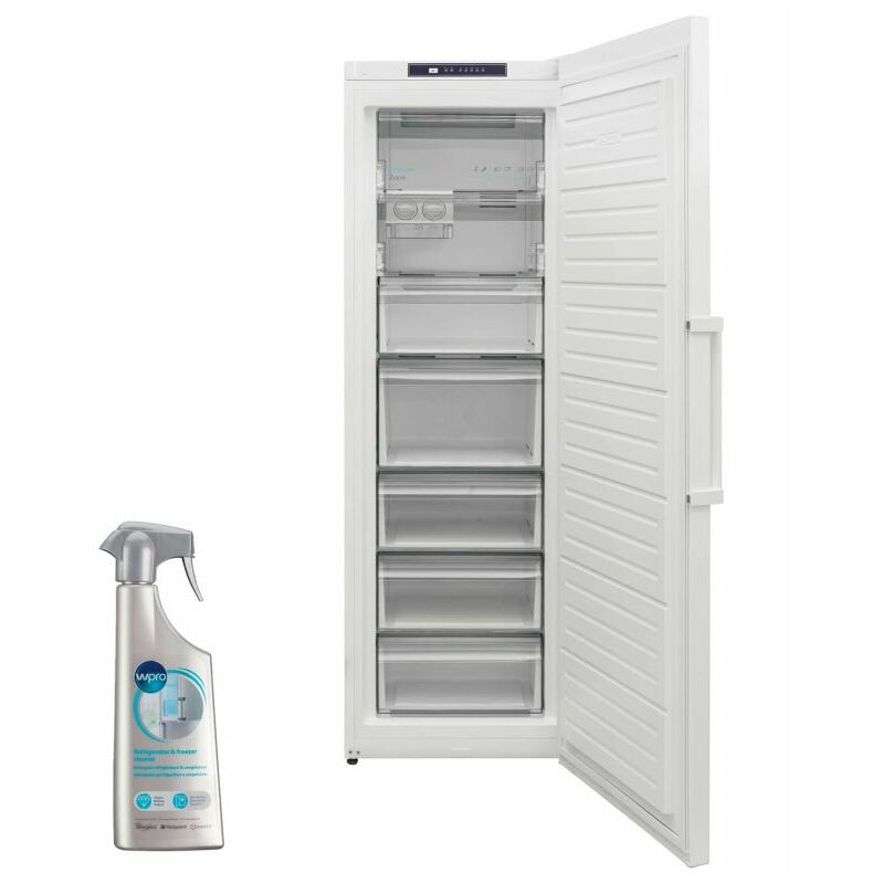 Sharp - Congélateur armoire vertical blanc Froid ventilé 280L Autonomie 15h No-Frost Blanc