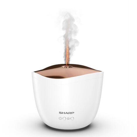 Sharp DF-A1E-W diffusore di aromi Cisterna Plastica Oro, Bianco
