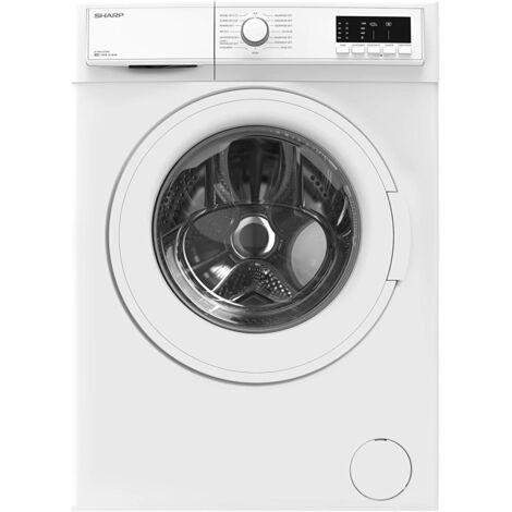 Sharp ESHFA6122WD Lavatrice Caricamento Frontale Slim AllergySmart Classe Energetica D Capacita' di Carico 6Kg Centrifuga 1200 Giri EcoLogicSystem Programma rapido 15'