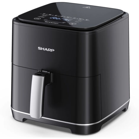 Sharp Friggitrice ad Aria AF-GS552AE-B 5,5L 1650W 4 Programmi Touch LED Nero Argento