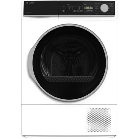 Sharp KD NHB9S7GW21 Asciugabiancheria 9Kg Bianco e Nero