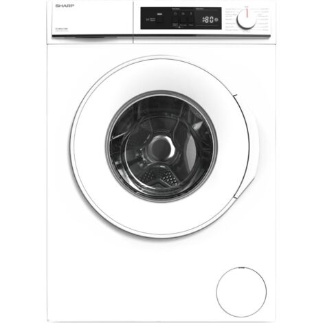 Sharp – Lave-linge frontal 6 kg – Classe C – Vitesse d'essorage 1200 tr/min – Niveau sonore 58 dB – Dimensions 84.5x59.7x49.7 cm - ESNFA6121WC
