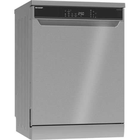 Sharp – Lave-vaisselle 60 cm 16 couverts 45 dB inox – Pose libre avec 7 programmes – Ouverture automatique – Sécurité anti-fuite - QWNA1FF45DI
