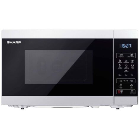 Sharp – Micro-ondes à poser 20L 800W – YCMS02ES – 11 niveaux de puissance – 8 programmes automatiques – Inox compact et élégant
