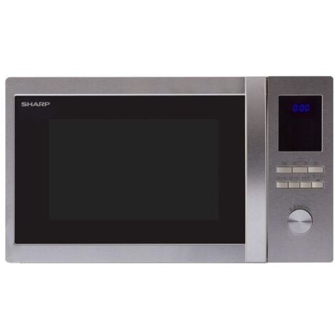 Sharp R-92STW Forno a Microonde con Grill Capacita' 28 Litri Potenza 900 W  Piatto Crisp 10 Programmi Display Digitale Acciaio Inox